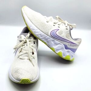 Nike Renew Ride 2 Sneakers "White/Lilac" Running Shoe Women's 9.5